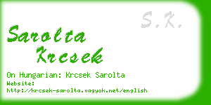 sarolta krcsek business card